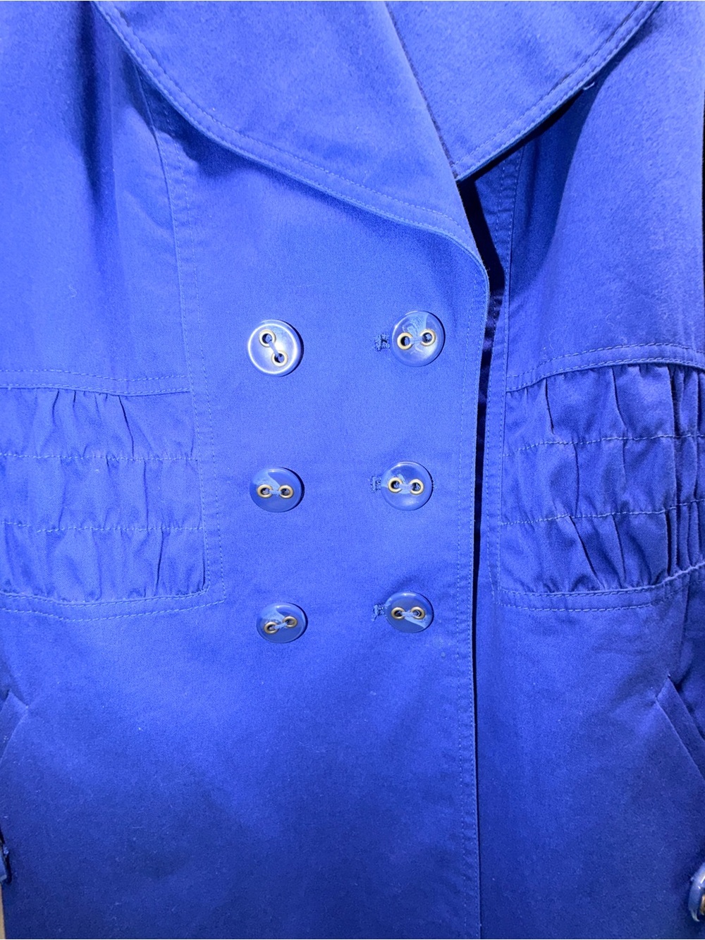 Smart Set Blue Double-Breasted Blazer Coat Light Weight Summer Over Coat 💝 - Picture 4 of 7